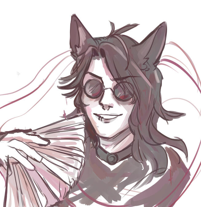 Art by Ichor. A portrait drawn at the Dead Rabbits nightclub. Yes, he dances with fans. They're fun.