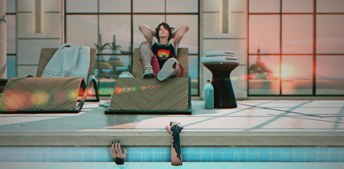 by Qusi. Just a relaxing day by the pool. What could possibly go wrong...