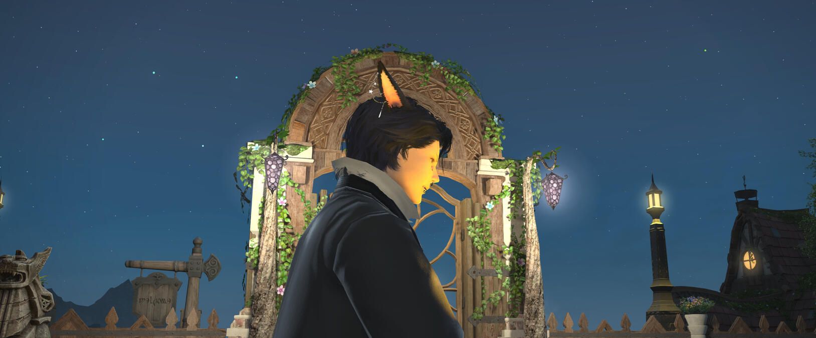 Self portrait in the style of Maxfield Parrish in Nehzu's front yard.