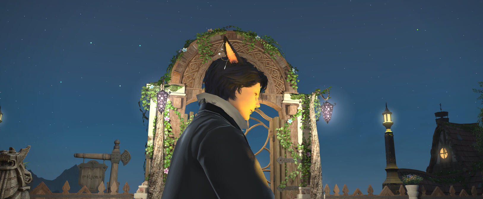 Self portrait in the style of Maxfield Parrish in Nehzu's front yard.